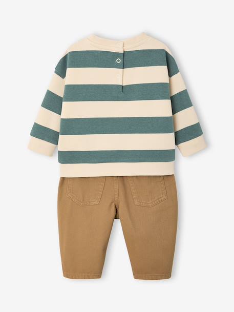Ensemble bébé garçon sweat et pantalon vert émeraude 4 - vertbaudet enfant 