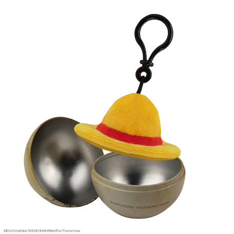 Capsule de noël porte-clés peluche chapeau de paille - one piece Jaune 4 - vertbaudet enfant 