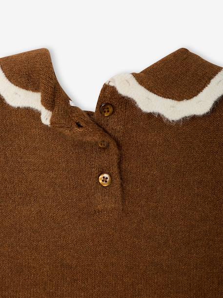 Pull col claudine bébé fille marron 4 - vertbaudet enfant 
