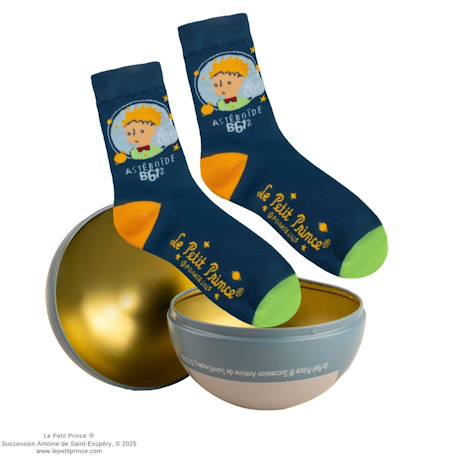 Capsule de noël chaussettes le grand voyage du petit prince - le petit prince Bleu 3 - vertbaudet enfant 