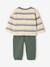 Ensemble T-shirt et pantalon bébé garçon caramel+vert 12 - vertbaudet enfant 