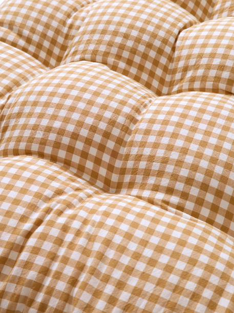 Matelas de sol en coton vichy moka 2 - vertbaudet enfant 