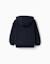 Sweat zippé en molleton à capuche avec m brodé Bleu foncé 2 - vertbaudet enfant 