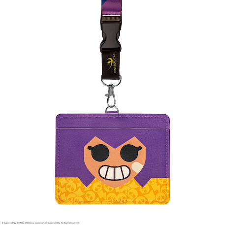 Tour de cou et porte-carte shelly - brawl stars Violet 3 - vertbaudet enfant 