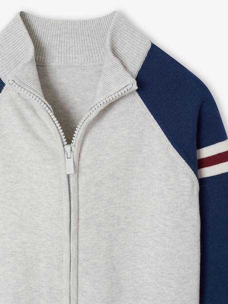Gilet zippé col montant enfant garçon gris chiné 3 - vertbaudet enfant 