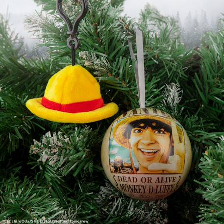 Capsule de noël porte-clés peluche chapeau de paille - one piece Jaune 2 - vertbaudet enfant 