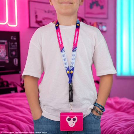 Tour de cou et porte-carte colt - brawl stars Rose 2 - vertbaudet enfant 