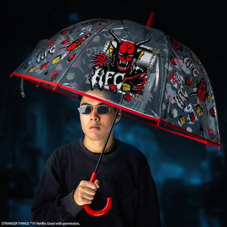 Parapluie transparent hellfire club - stranger things Rouge 2 - vertbaudet enfant 