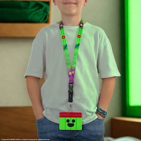 Tour de cou et porte-carte spike - brawl stars Vert 2 - vertbaudet enfant 