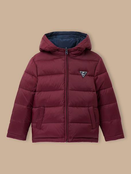 Doudoune garçon réversible Cerise+Vert pin 1 - vertbaudet enfant 