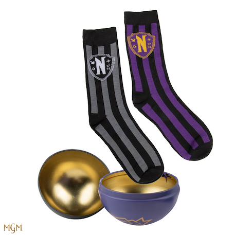 Capsule de noël chaussettes académie nevermore - mercredi Violet 4 - vertbaudet enfant 