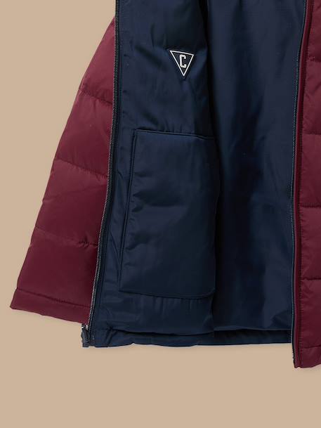 Doudoune garçon réversible Cerise+Vert pin 2 - vertbaudet enfant 