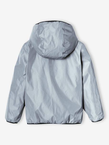 Blouson réversible réfléchissant garçon à capuche kaki 6 - vertbaudet enfant 