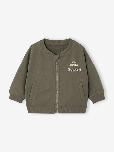 Gilet zippé bébé garçon kaki 4 - vertbaudet enfant 