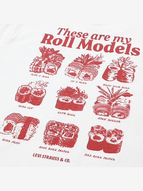 T-shirt Roll Models blanc 3 - vertbaudet enfant 