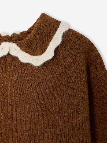 Pull col claudine bébé fille marron 3 - vertbaudet enfant 