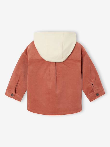 Surchemise à capuche bébé garçon terracotta 2 - vertbaudet enfant 