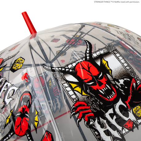 Parapluie transparent hellfire club - stranger things Rouge 5 - vertbaudet enfant 