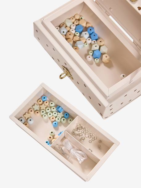 Boîte à bijoux malle en métal cœurs vanille 4 - vertbaudet enfant 