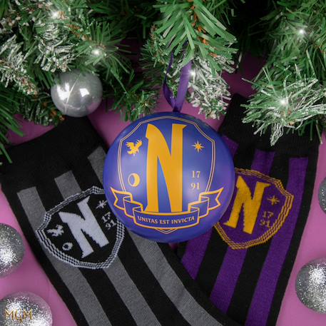 Capsule de noël chaussettes académie nevermore - mercredi Violet 2 - vertbaudet enfant 