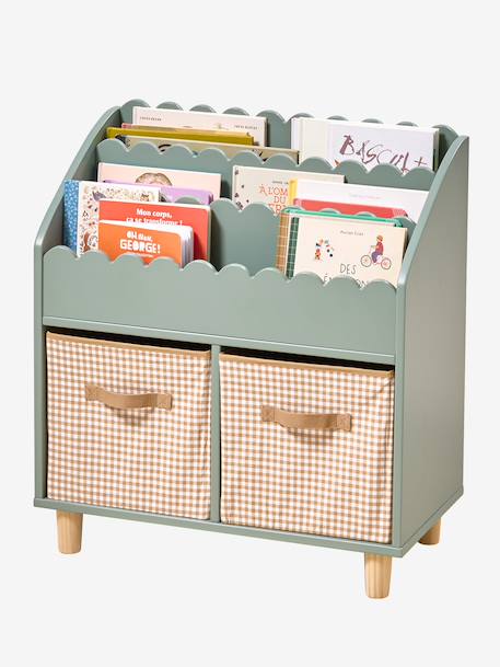 Lot de 2 bacs de rangement en coton moka 3 - vertbaudet enfant 