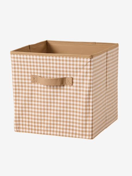 Lot de 2 bacs de rangement en coton moka 2 - vertbaudet enfant 