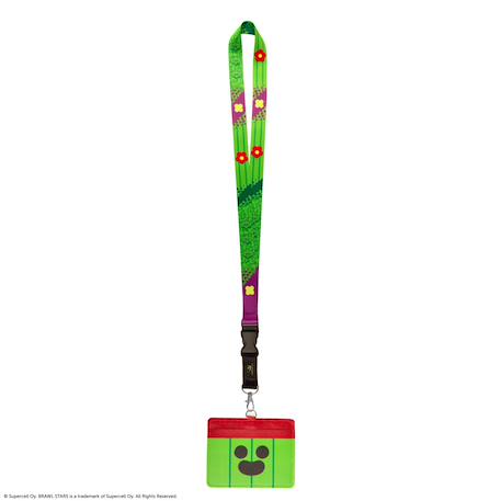 Tour de cou et porte-carte spike - brawl stars Vert 1 - vertbaudet enfant 