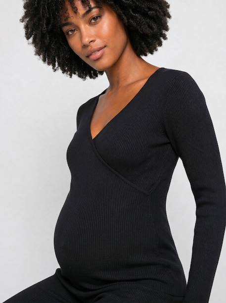 Ensemble grossesse et allaitement noir 6 - vertbaudet enfant 