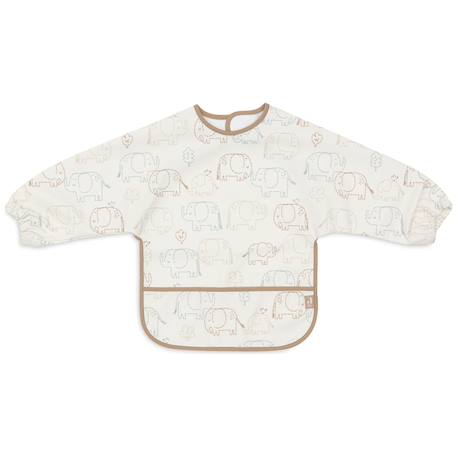 Bavoir à manches imperméable elephant tales Ecru, marron, bleu 1 - vertbaudet enfant 