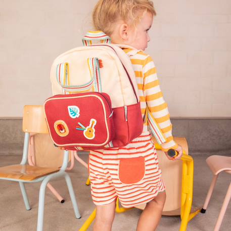 Sac à dos beige ambre Rouge, beige, jaune 6 - vertbaudet enfant 