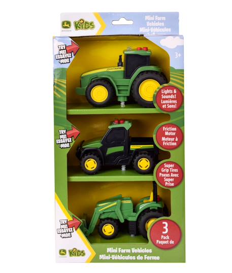 Mini tracteur sons et lumières pack de 3 Vert 2 - vertbaudet enfant 