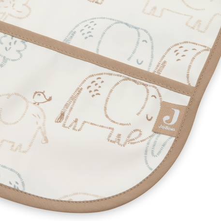 Bavoir à manches imperméable elephant tales Ecru, marron, bleu 3 - vertbaudet enfant 