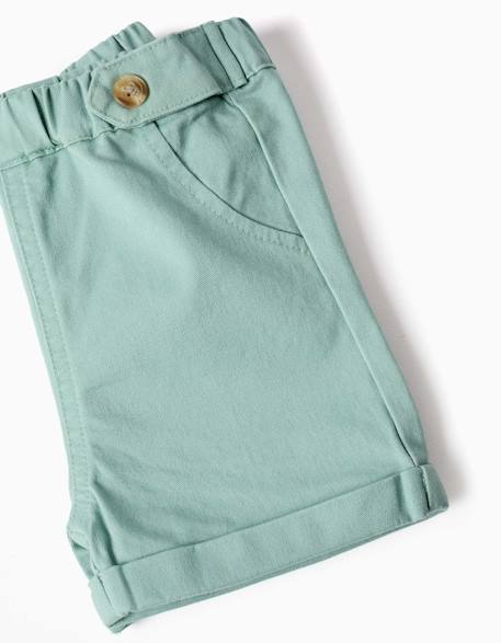 Ensemble body et short en coton Vert clair 4 - vertbaudet enfant 