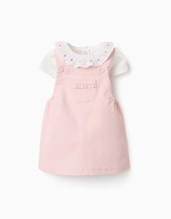 -Body en coton et robe chasuble en sergé