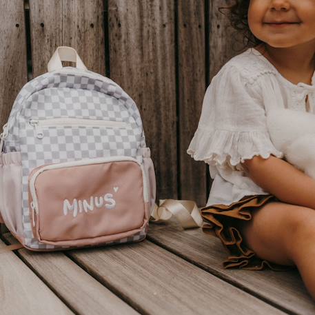 Sac à dos bébé milo caramel (29 x 22 cm) Beige, blanc+Bleu gris, blanc 9 - vertbaudet enfant 