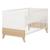 Lit Bébé Évolutif 'Theo' 70 x 140 cm – Hauteur Réglable – Convertible – Blanc / Chêne Blanc - Chêne 1 - vertbaudet enfant 