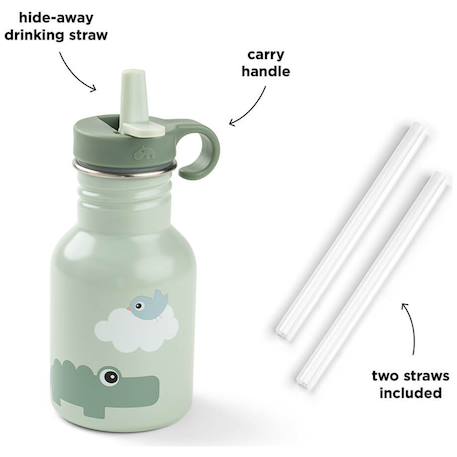 Gourde inox playground vert (350 ml) Vert 3 - vertbaudet enfant 