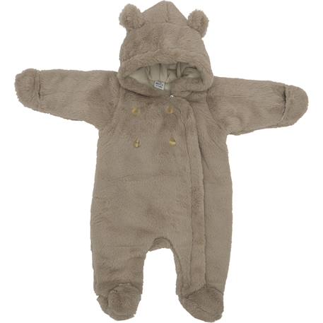 Combinaison pilote angora pétale (0-3 mois) Beige+Rose 1 - vertbaudet enfant 