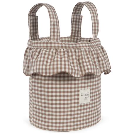 Sac pour poussette praliné vichy matcha Marron+Vert 3 - vertbaudet enfant 