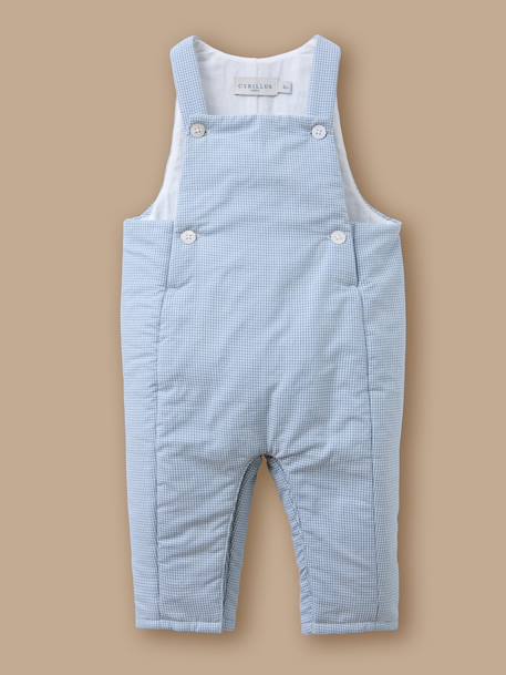 Salopette imprimée vichy bébé Vichy bleu 1 - vertbaudet enfant 