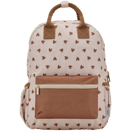 Sac à dos cœurs marron Beige, marron 3 - vertbaudet enfant 