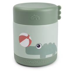 Puériculture-Repas-Vaisselle, coffret repas-Boite de conservation-Boîte repas isotherme tiny farm bleu (300 ml)