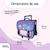 Cartable à roulettes 2 compartiments Lili Lou 'féerie' - 38 cm Violet 3 - vertbaudet enfant 
