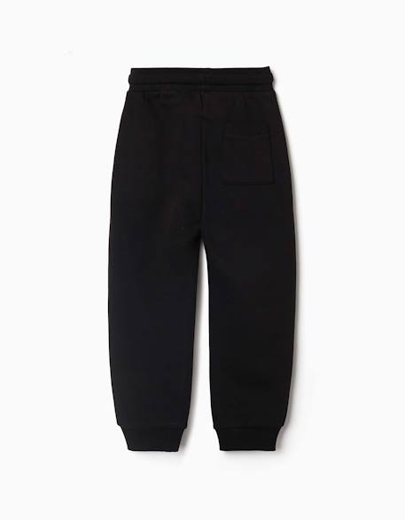 Pantalon de jogging en molleton avec cordon de serrage et poches Gris clair+Noir 5 - vertbaudet enfant 