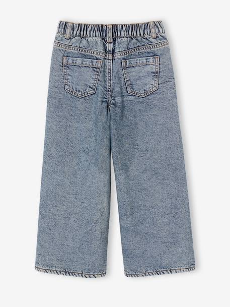 Jean large fille bleu moyen 3 - vertbaudet enfant 