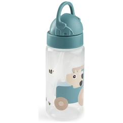 Puériculture-Repas-Vaisselle, coffret repas-Tasse d'apprentissage-Gourde à paille tiny farm bleu (350 ml)