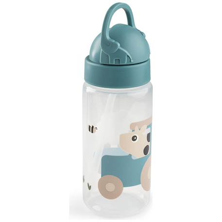 Gourde à paille tiny farm bleu (350 ml) Bleu 1 - vertbaudet enfant 