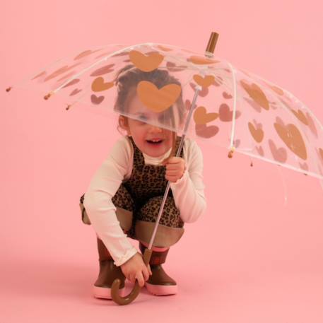 Parapluie cœurs rouges Transparent, marron+Transparent, rouge 4 - vertbaudet enfant 