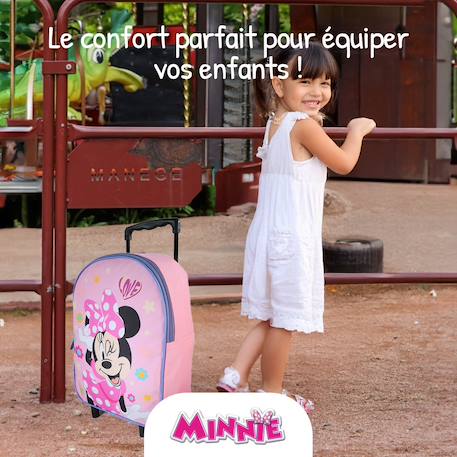 Sac à dos de maternelle à roulettes Disney Minnie Mouse - 32 cm Rose 5 - vertbaudet enfant 