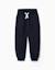 Pantalon de jogging ajusté en molleton avec cordon de serrage Bleu foncé+Gris+Noir 1 - vertbaudet enfant 